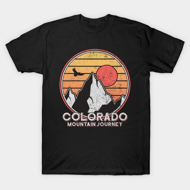 Vintage Colorado Mountain Journey T-Shirt by XOZ